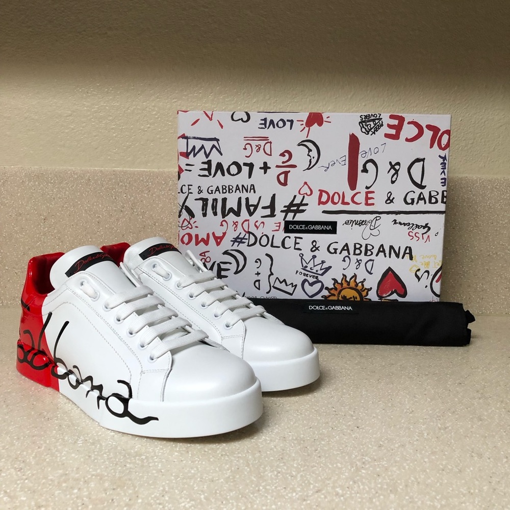 Dolce & Gabbana Script Logo Sneaker 40.5 / 10.5 - Picture 1 of 8